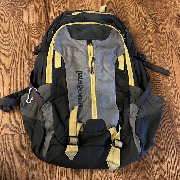 Patagonia Other - Patagonia Backpack Mens Large Gray Yellow Outdoor Hiking Travel Daypack Bag